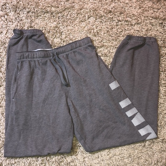 Pink Victoria’s Secret sweatpants gray size small pink jogger pants trac… - Picture 7 of 8